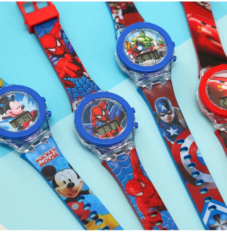 Flash Light Spiderman Kids Watches