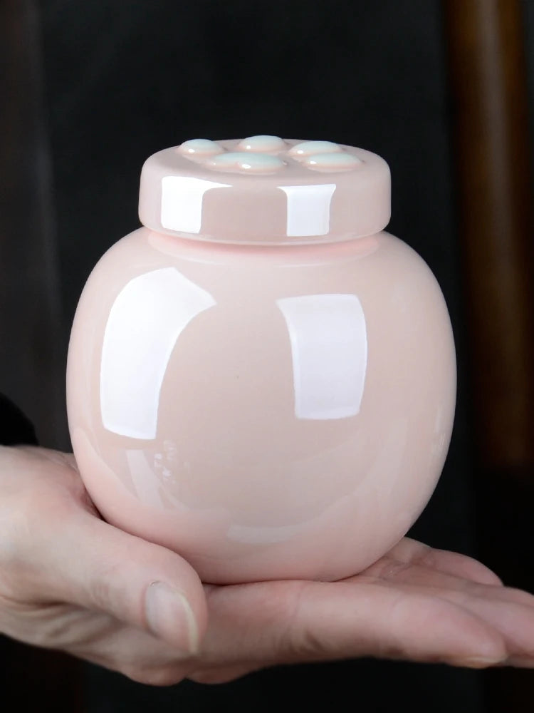 Small pet urn, moisture-proof pink box