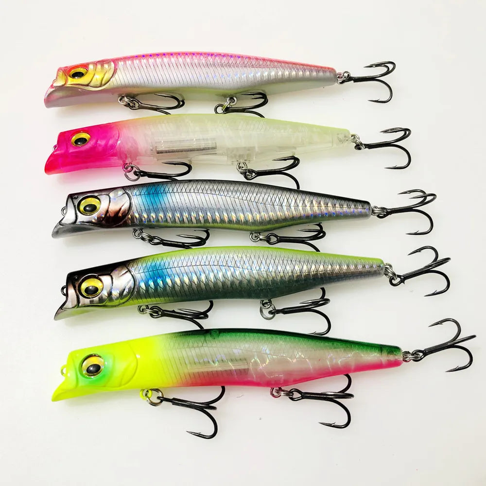 GREENSPIDER 124mm 20g Poppers Minnow Fishing Lures