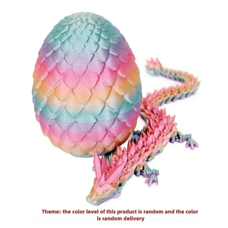 1/2PCS 3D Printed Dragon Egg with Dragon Full Articulated Dragon Model Movable Rotatable