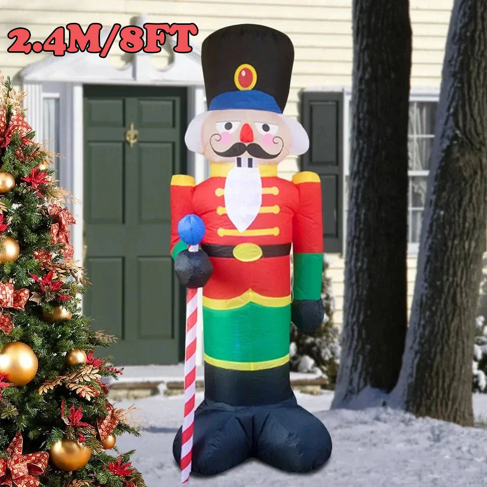 1.8m Christmas Decoration Inflatable Toy Gift Snowman Penguin Built-in LED Lights