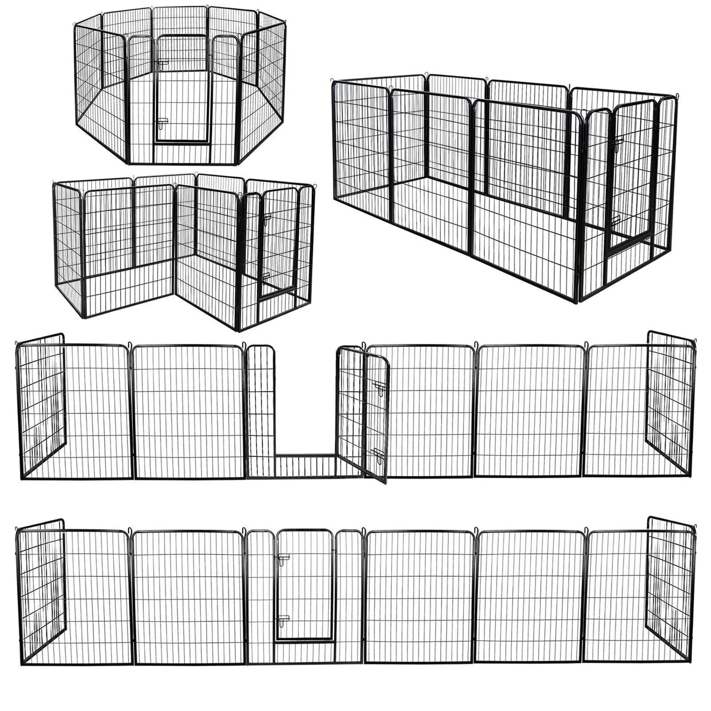 US Foldable 8 Panels 40'' Height for Large Dog Playpen