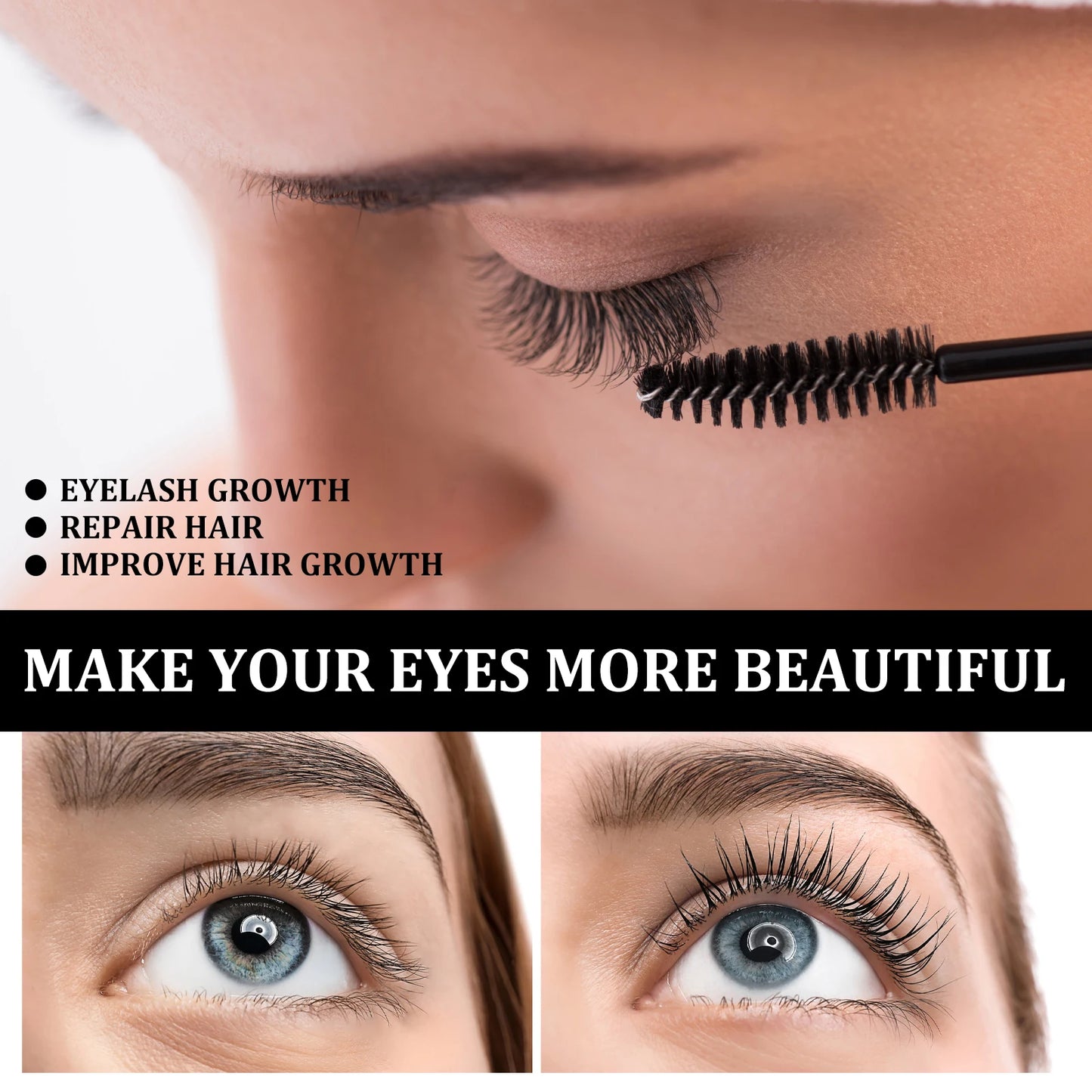 Eelhoe Castor Oil Mascara Promotes Eyelash Growth Natural Thick Eyelash