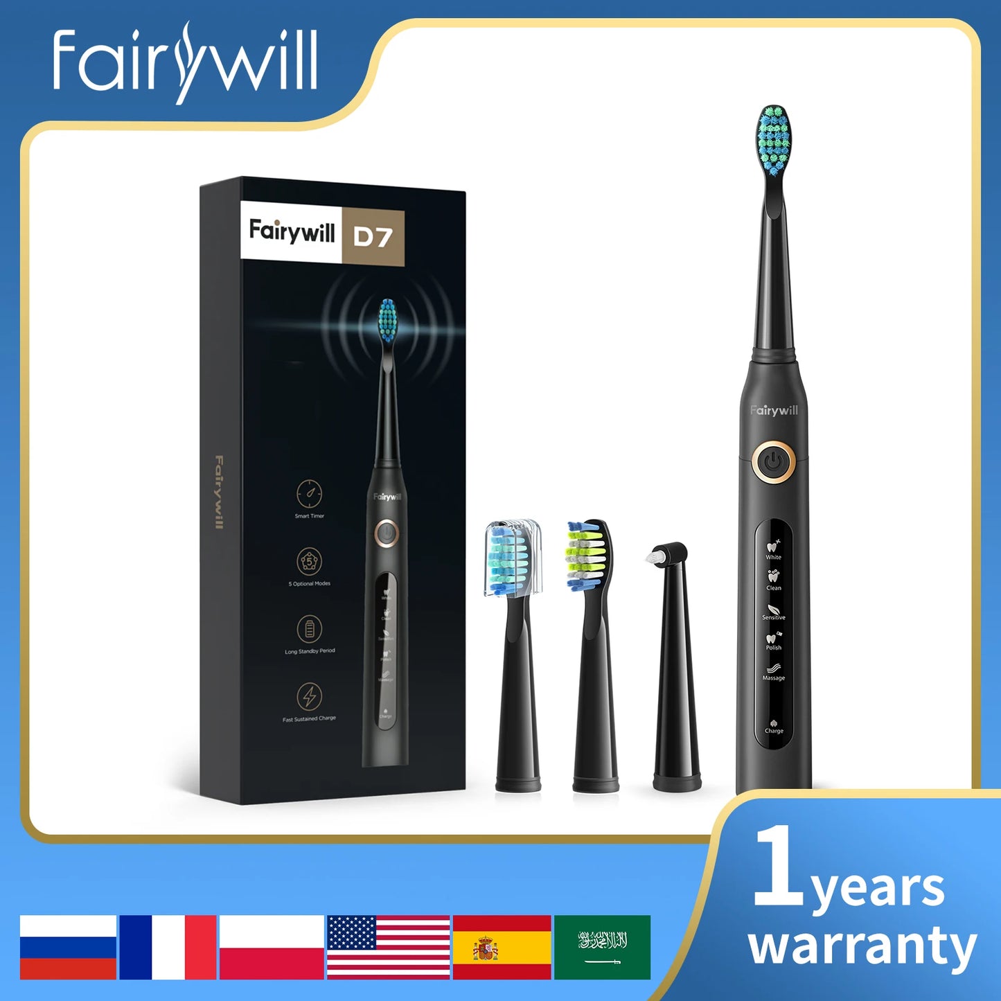 Fairywill Electric Sonic Toothbrush