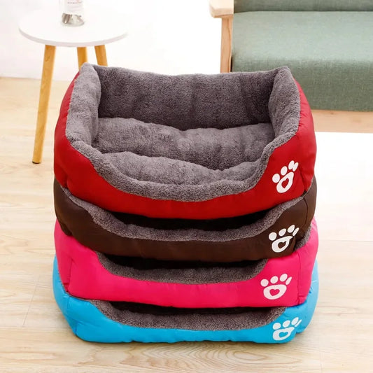 Pet Large Dog Bed Warm House Candy-colored Square