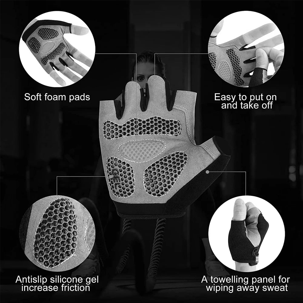 1 Pair Kids Cycling Gloves Half Finger - TotalWellnessMarketplace