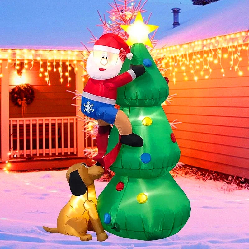 1.8M Christmas Decoration Inflatable Toys Santa Claus LED Lights Indoor Outdoor