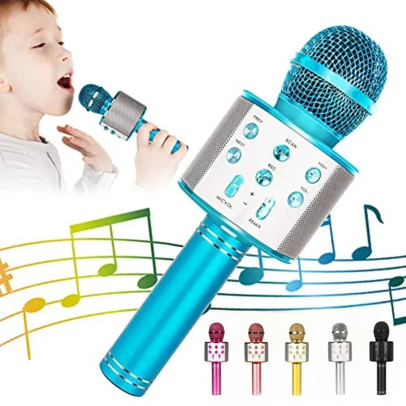 Handheld Wireless Bluetooth Karaoke Machine Microphone For Kids