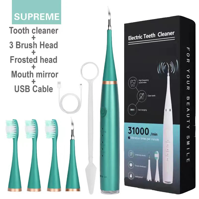 Sonic Electric Toothbrush Teeth Cleaner Dental Teeth Scaler USB Rechargeable