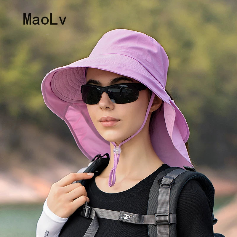 Summer Hats for Women Outdoor UV Anti Neck Protection - TotalWellnessMarketplace