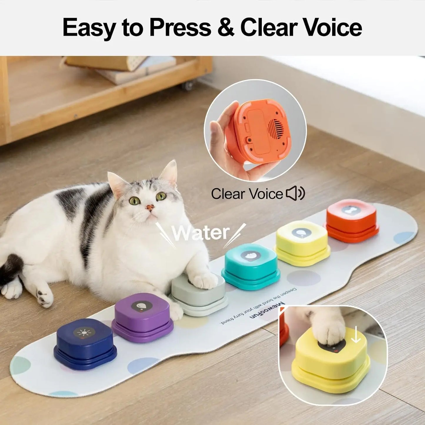 Mewoofun Voice Recording Button Pet Toys Dog Buttons for Communication Pet Training