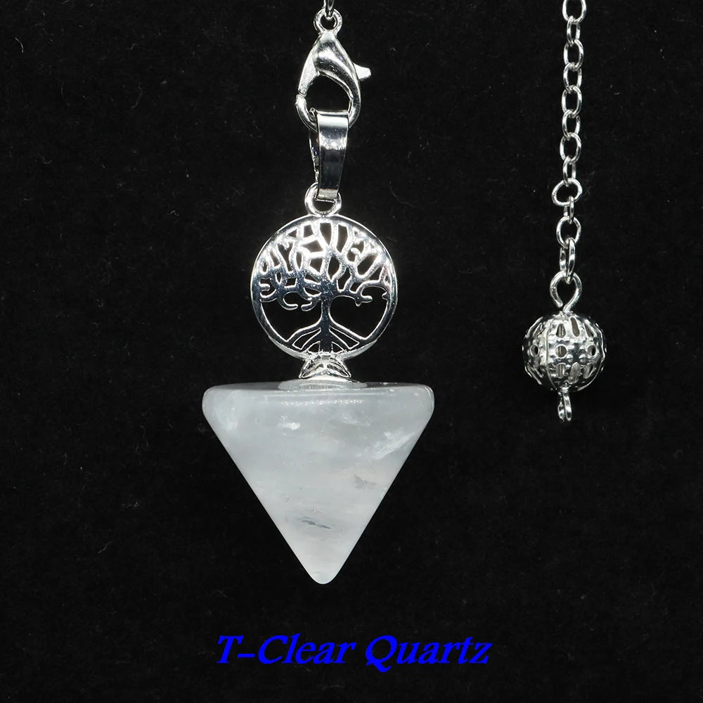 Natural Quartz Crystal Pendulum for Divination Reiki