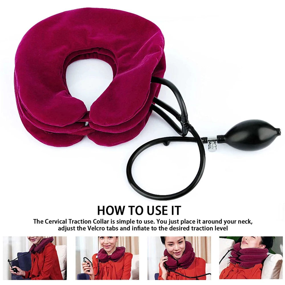 Cervical Neck Traction Device,Relief for Chronic Neck & Shoulder Alignment Pain