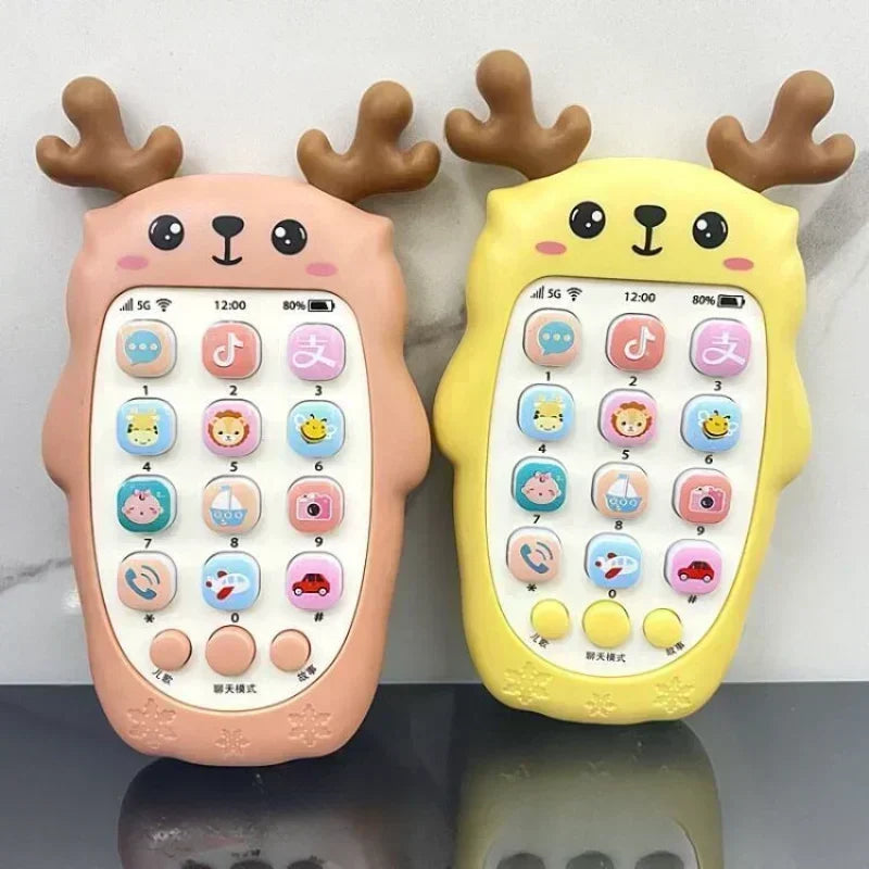 Baby Phone Toys Bilingual Telephone Teether Music Voice Toy Early Educational Learning