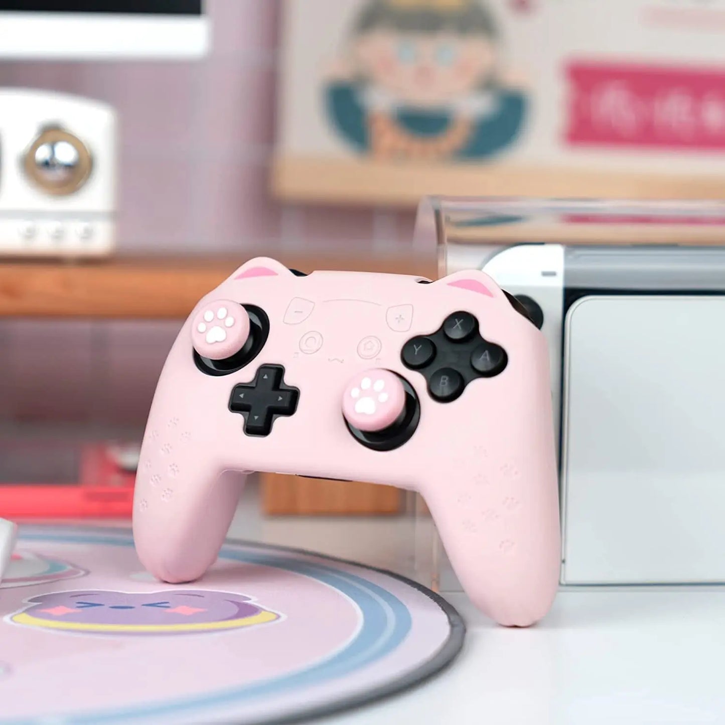 Pink Cat Paw Controller Compatible with Nintendo Switch Pro