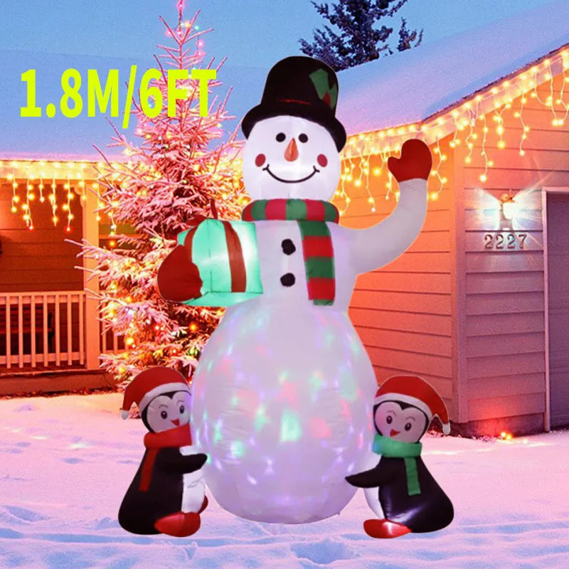 1.8M Christmas Decoration Inflatable Toys Santa Claus LED Lights Indoor Outdoor