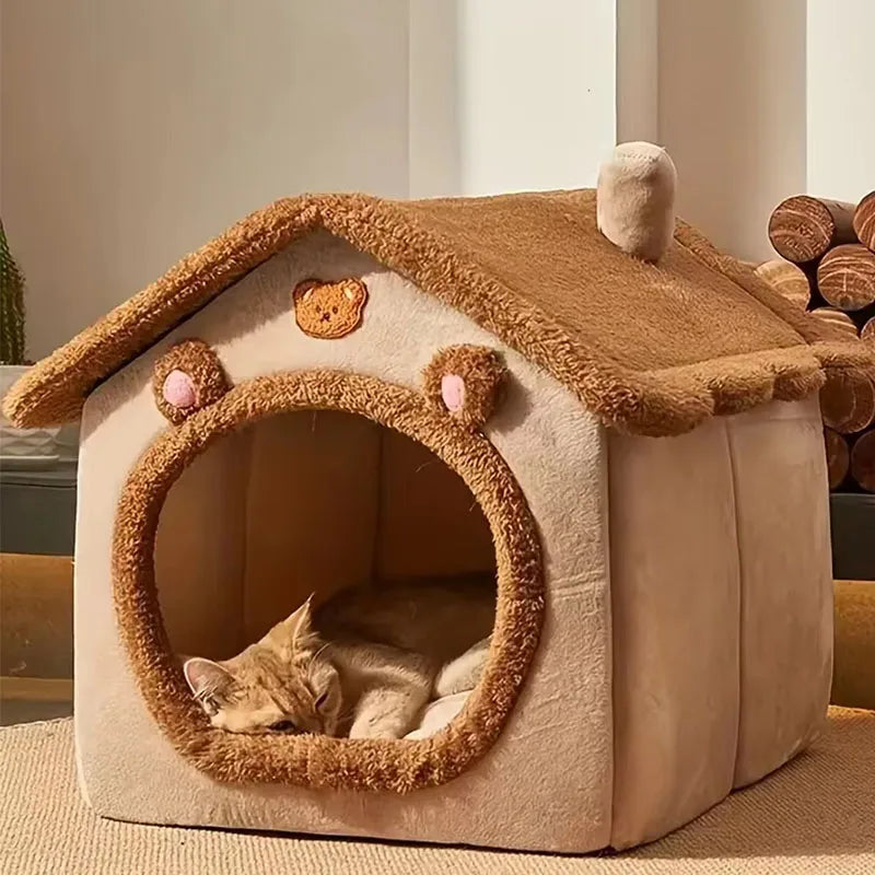 2024Foldable Pet House Removable Washable Cat/dog House