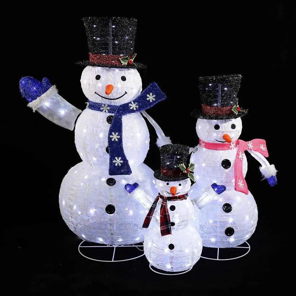 48" Set of 3/4 Snowman Christmas decor