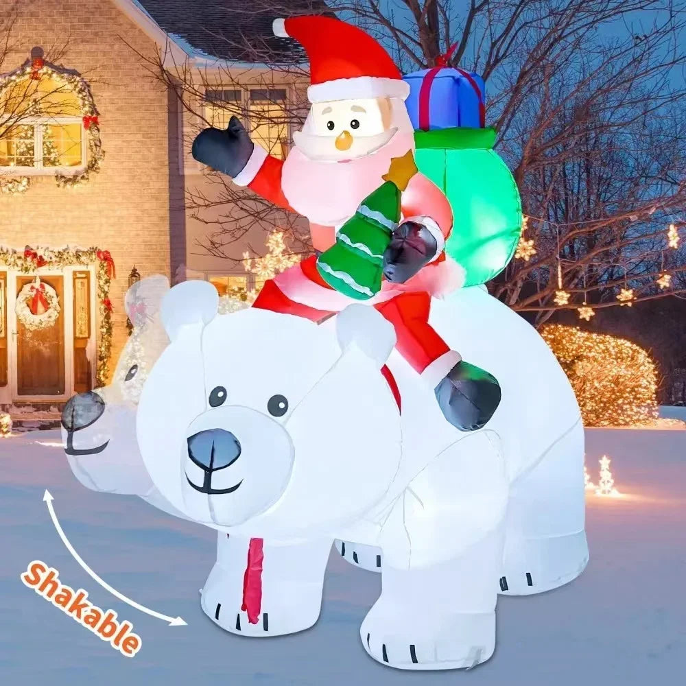 Christmas Inflatable Decoration Toy Built-in LED Lights