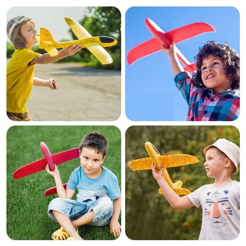 Kids Catapult Plane Toys Gun-style Launching Aircraft Gunner