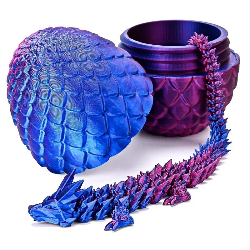 1/2PCS 3D Printed Dragon Egg with Dragon Full Articulated Dragon Model Movable Rotatable