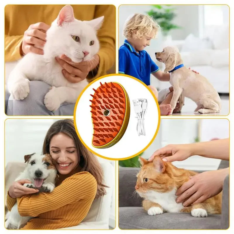 3-in-1 Electric Dog Cat Brush Spray