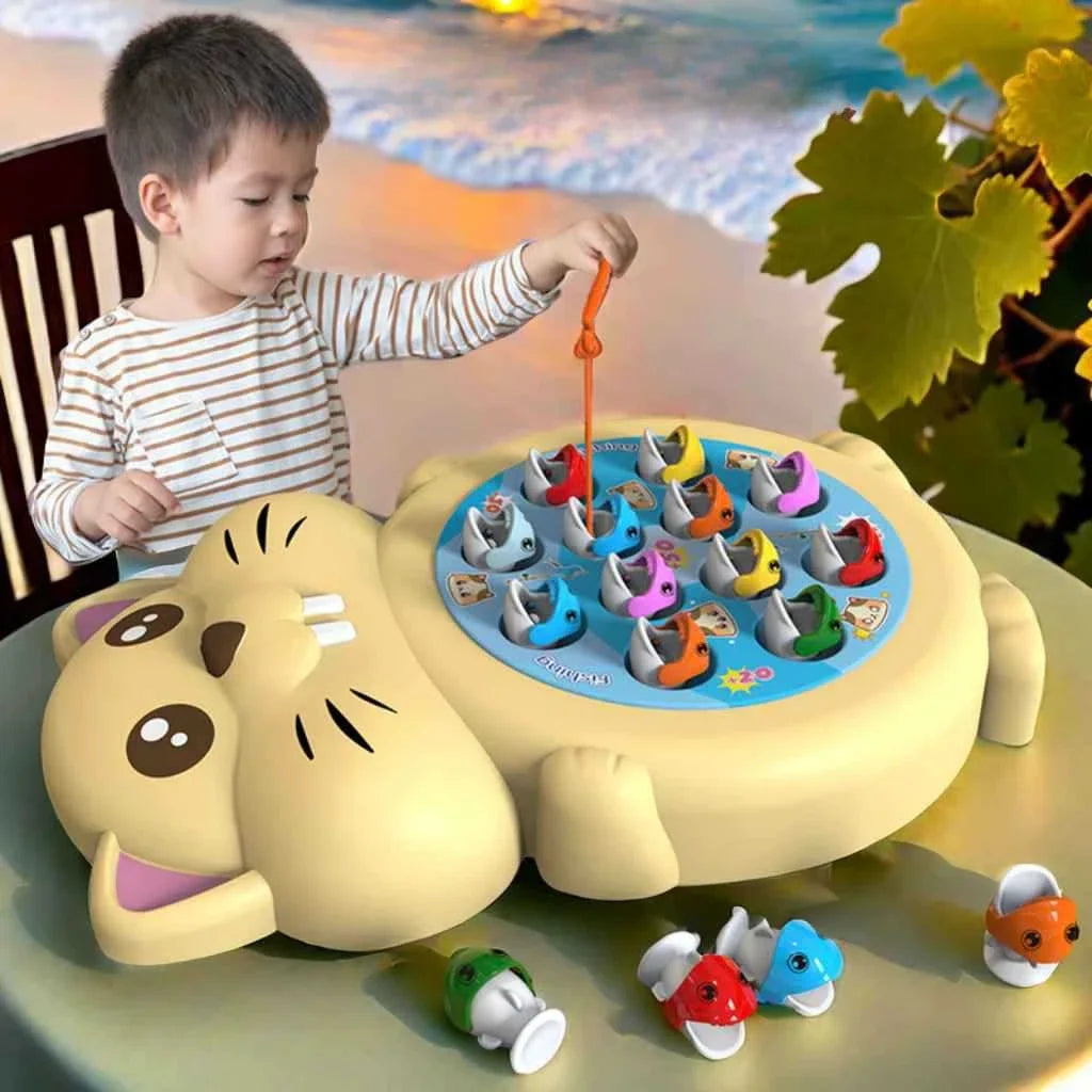 Children's Hamster Fishing Plate Toy Cartoon Mouse Fishing Fish Educational