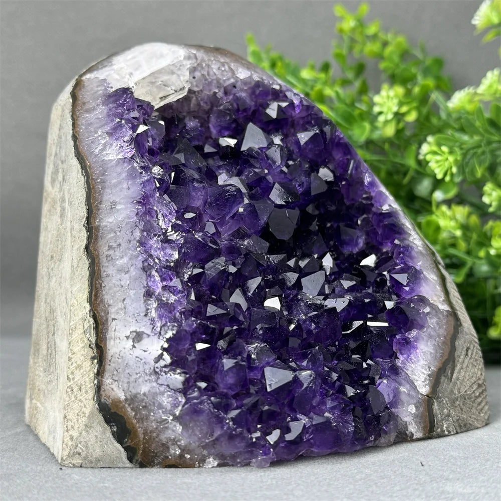 Natural Violet Crystal Cluster Geode Reiki Treatment Meditation Lucky