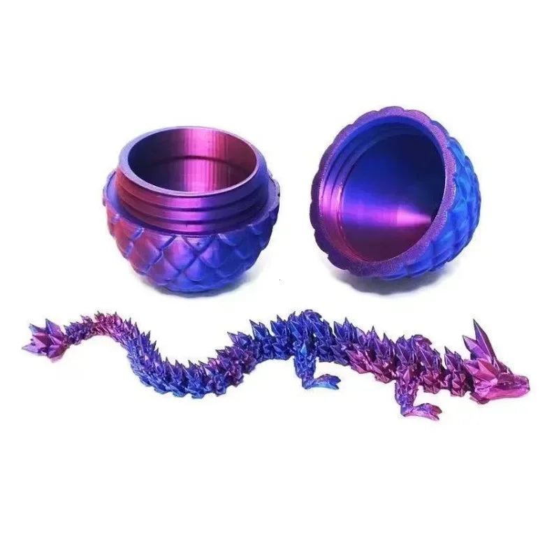 1/2PCS 3D Printed Dragon Egg with Dragon Full Articulated Dragon Model Movable Rotatable