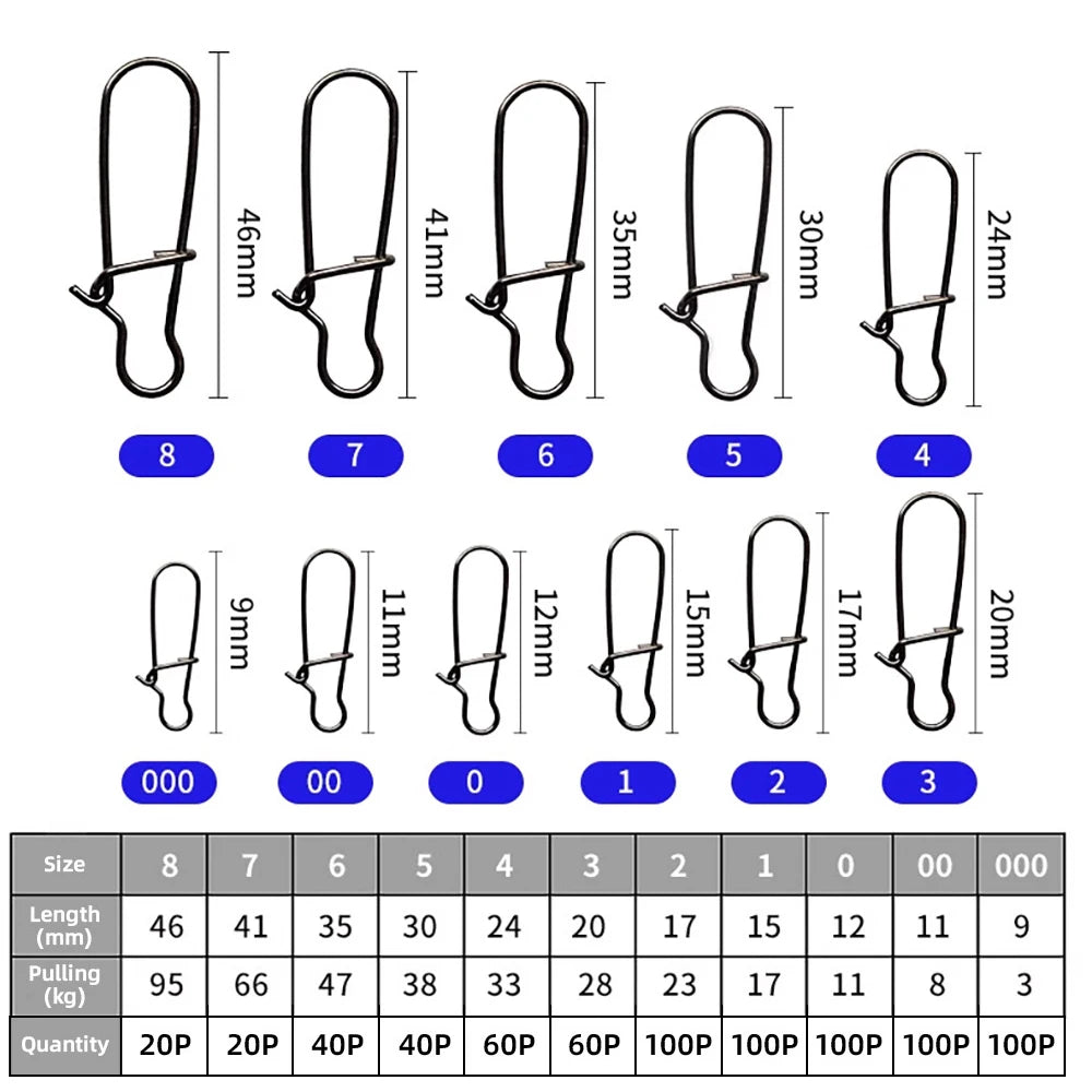 2024 SeaKnight New 100PC Stainless Steel Fishing Connector