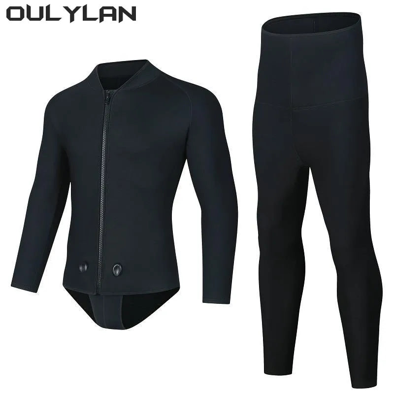 Oulylan 3MM Men Wetsuit Jackets Surf Pants Neoprene