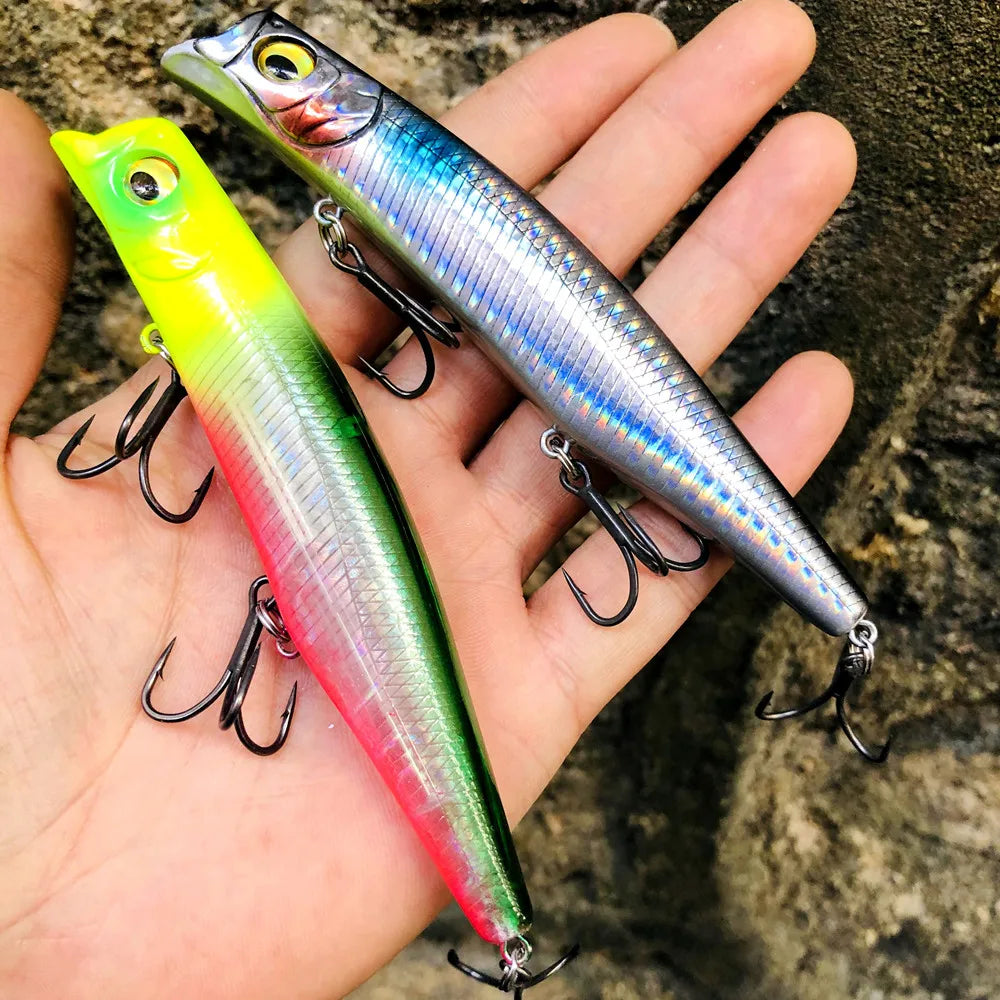 GREENSPIDER 124mm 20g Poppers Minnow Fishing Lures