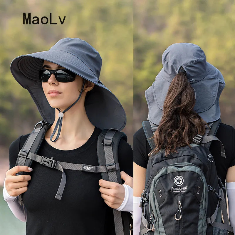 Summer Hats for Women Outdoor UV Anti Neck Protection - TotalWellnessMarketplace