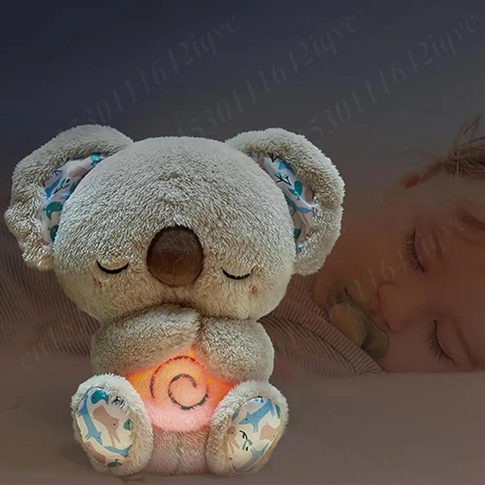 Baby Plush Doll Breathing Bear Baby Soothing Otter Toy Kids Music Sleep