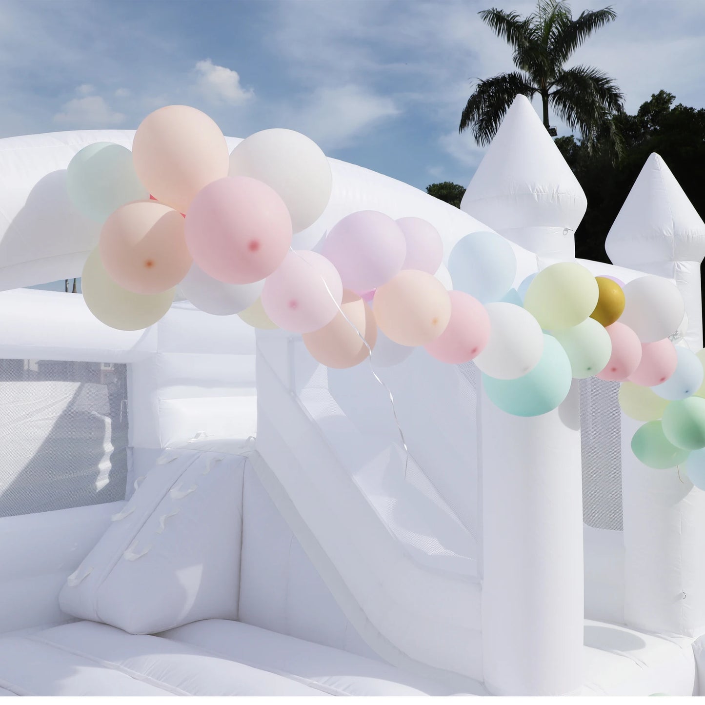 RTS Inflatable PVC White Jumping Wedding Castle