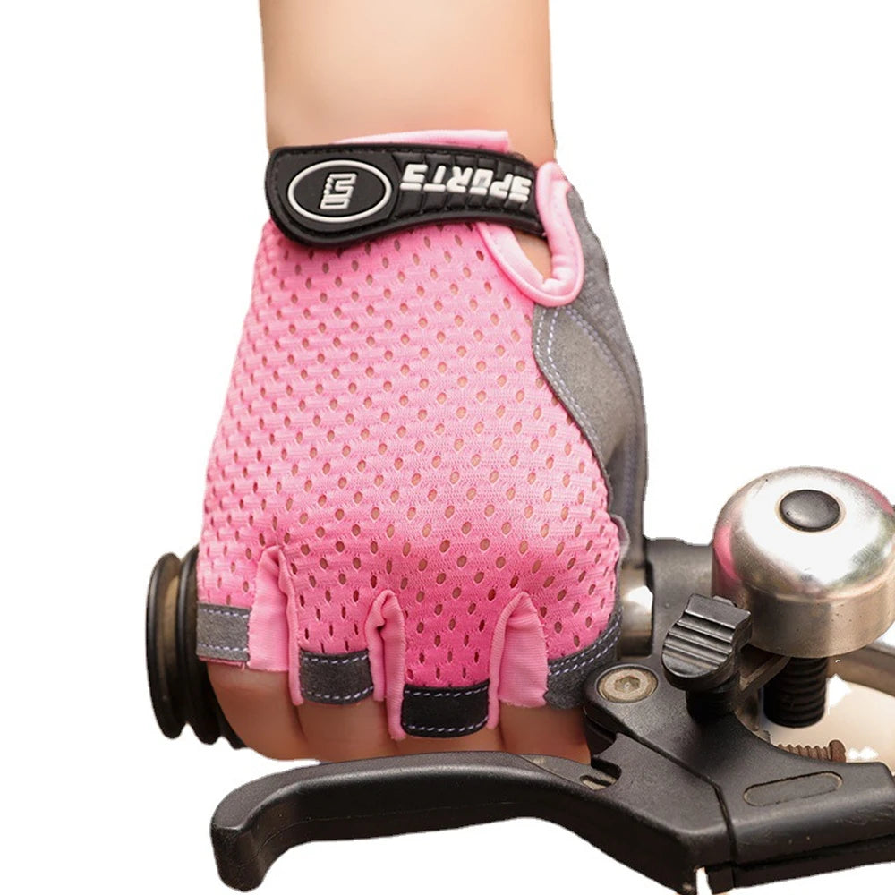 1 Pair Kids Cycling Gloves Half Finger - TotalWellnessMarketplace