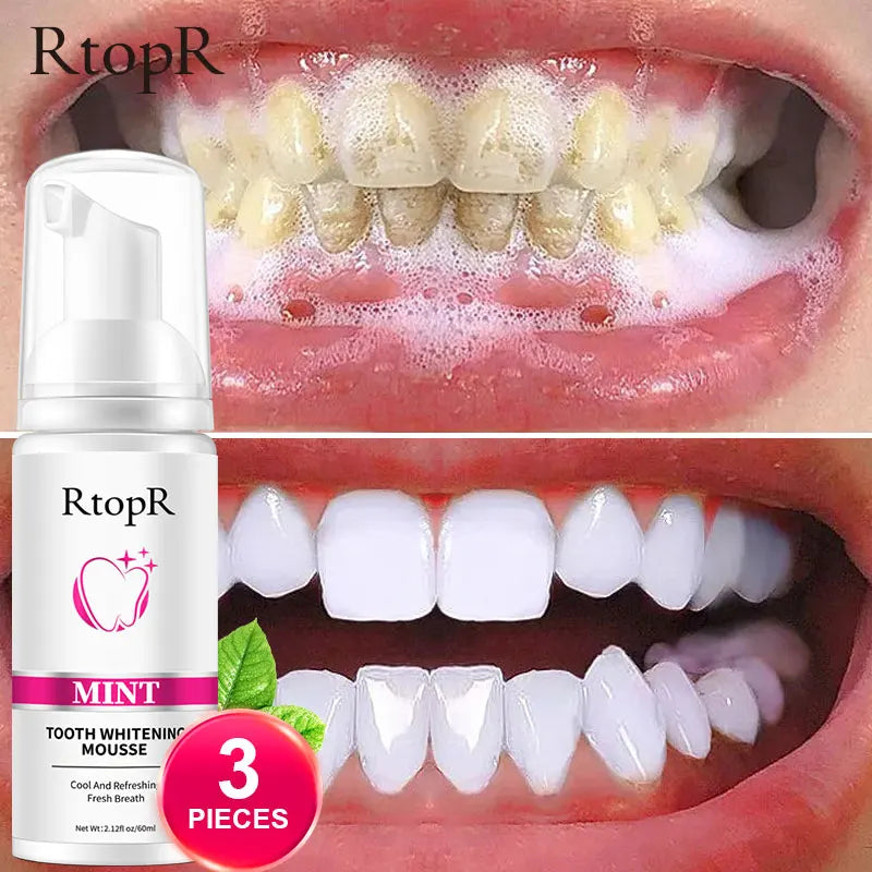 3pcs Mint Tooth Whitening Mousse Teeth