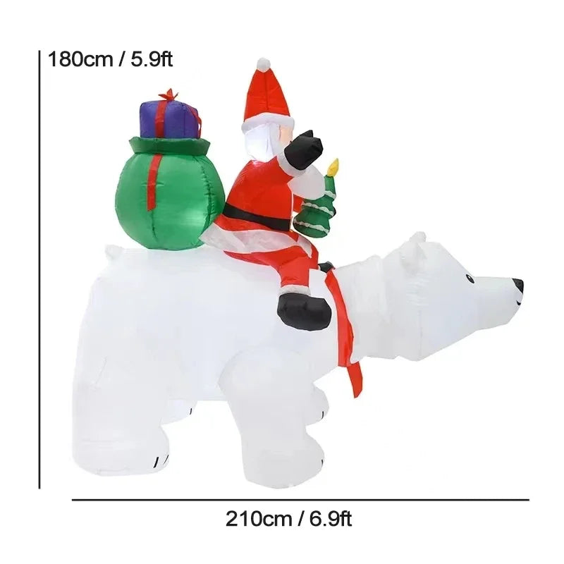 Christmas Inflatable Decoration Toy Built-in LED Lights